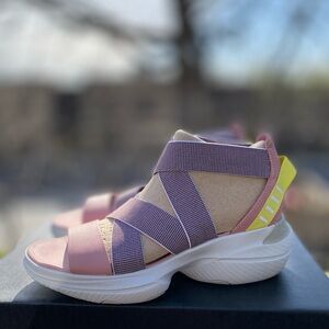 Sorel Explorer Blitz Multistrap Women's Summer Sandal, Eraser Pink, Moonstone